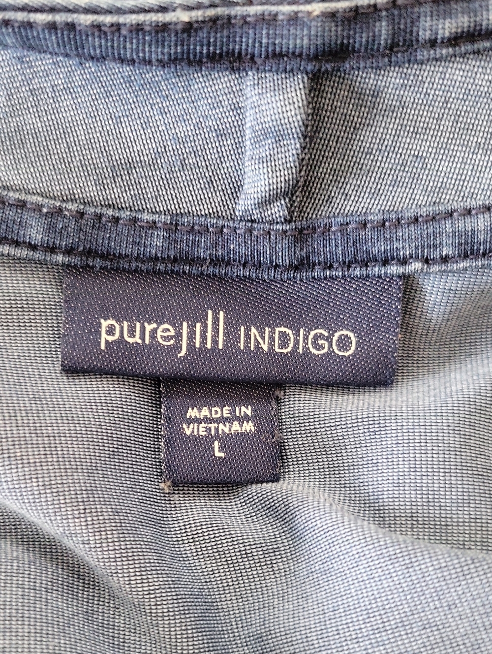 J Jill Pure Jill Indigo Drape Cardigan Size Large - Picture 5 of 7